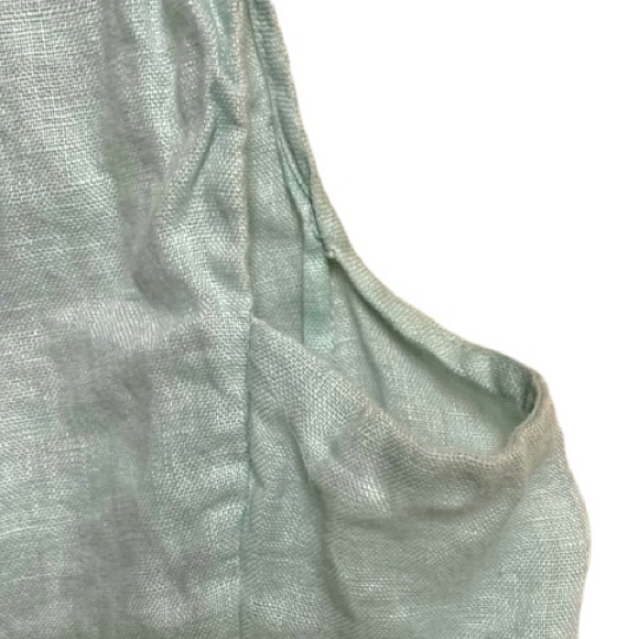 TORY BURCH Linen & Silk Button Down Sleeveless Peplum Style Top size 4 - Picture 9 of 14